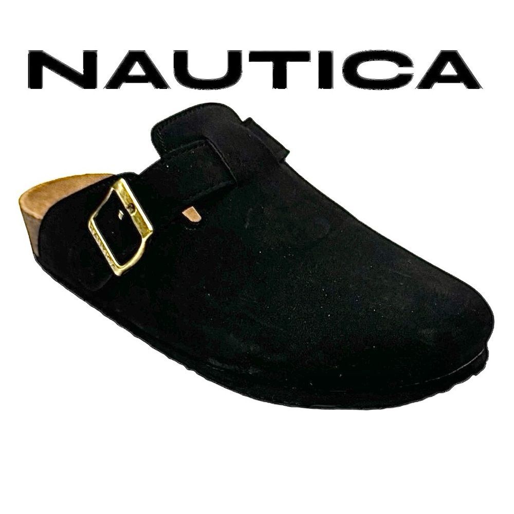 Nautica Boston Clog Black Slip-On Casual Shoes Men’s Size 7M